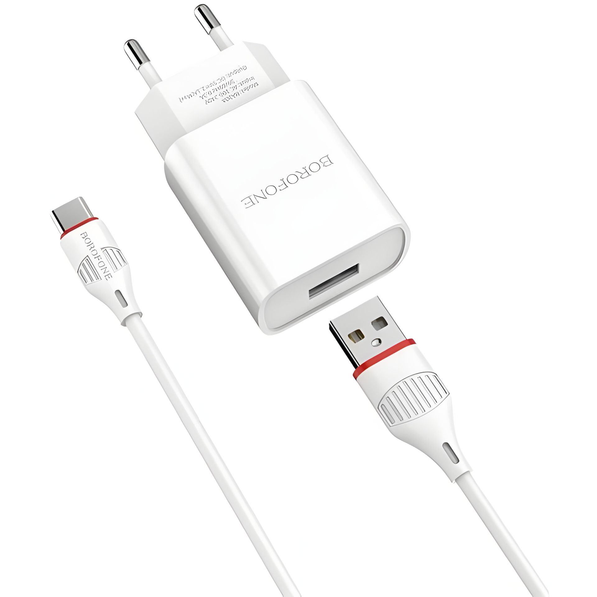 Borofone BA20A зарядное устройство Type-C 1USB 2.1A White Borofone BA20A зарядное устройство Type-C 1USB 2.1A White