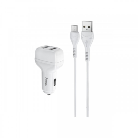 Автомобильное ЗУ Hoco Z36 Micro 2USB White