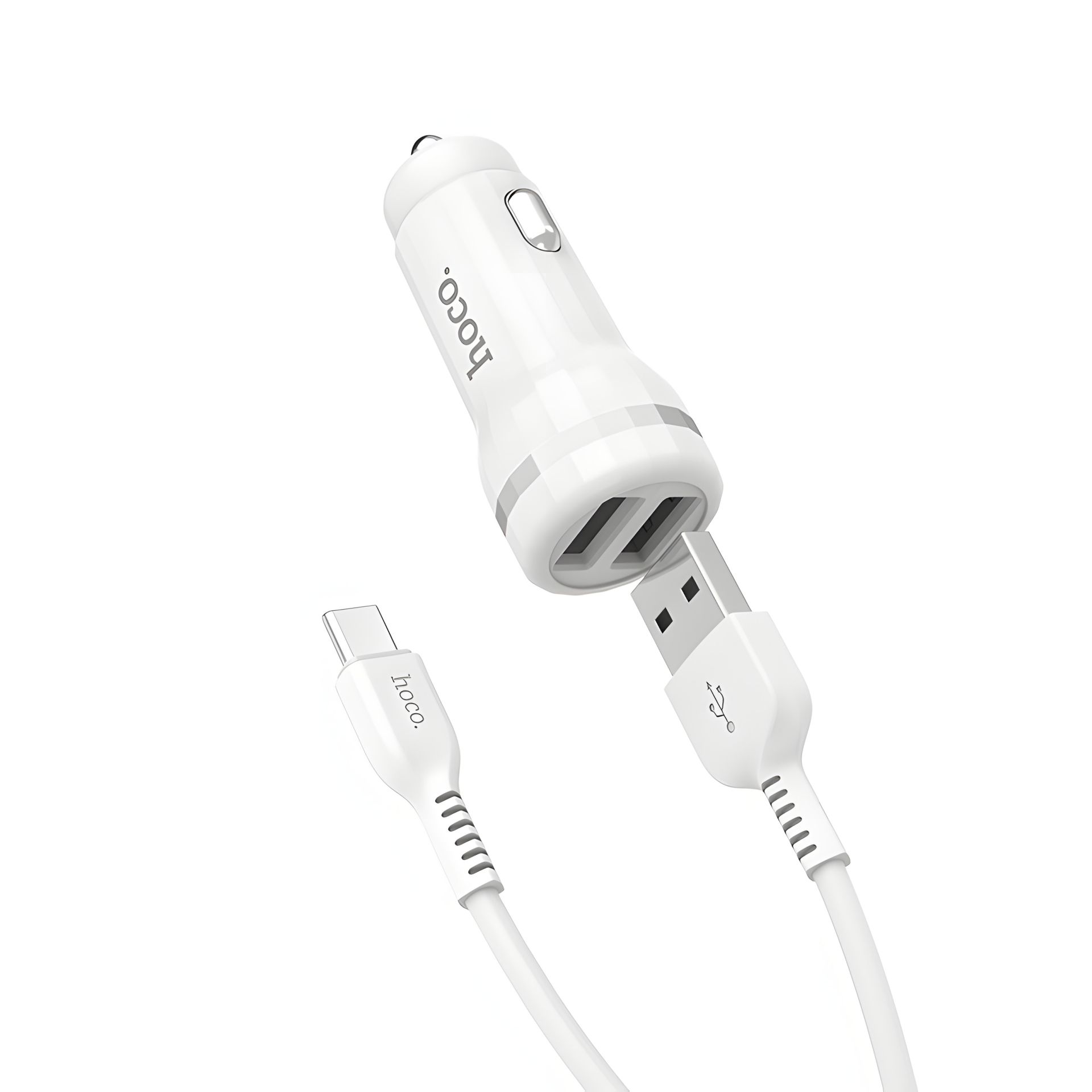 Автомобильное ЗУ Hoco Z27 2USB 2.4A / Type-C White Автомобильное ЗУ Hoco Z27 2USB 2.4A / Type-C White