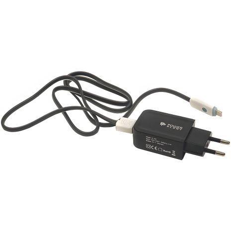 Зарядний пристрій PowerPlant W-280 LED USB 5V 2A Lightning