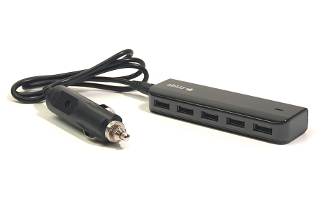 Автомобільне ЗУ 5xUSB: 12-24V, 7.2A PowerPlant UB-860