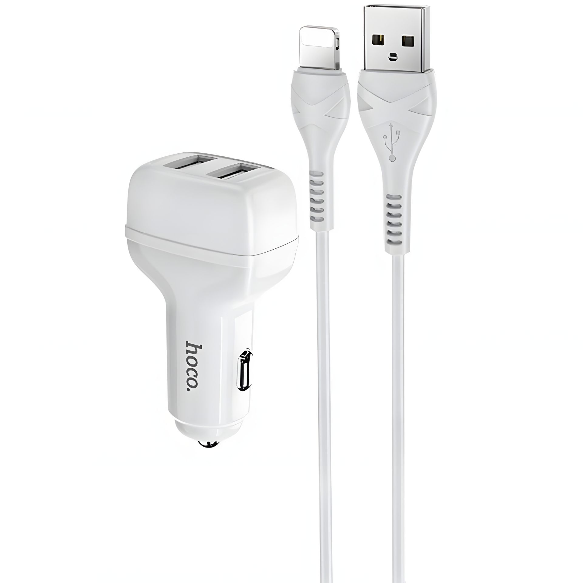 Автомобильное ЗУ Hoco Z36 Lightning 2USB White Автомобильное ЗУ Hoco Z36 Lightning 2USB White