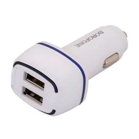 Автозарядка Borofone BZ14 Micro 2 USB 2.4A Белый