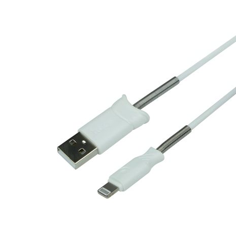 Белый силиконовый USB Hoco X24 Pisces Lightning