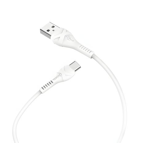 USB Hoco X21 Plus Silicone Lightning 2m Чорно-Білий