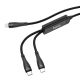 Кабель USB Hoco U102 Super 2 in1 Type-C+Type-C 100W Чёрный