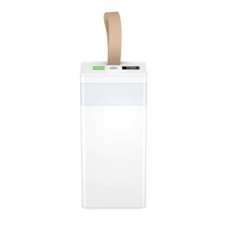 Повербанк XO PR129 (20000mAh/Out: 2xUSB-A 22.5W QC3.0,Type-C PD 20W/In: micro-USB, Type-C 18W) з LED Дисплеєм та ліхтариком, Білий