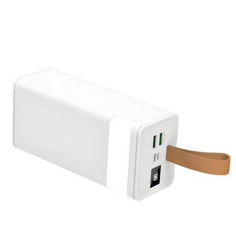 Повербанк XO PR130 (40000mAh / Out: 2xUSB-A 22.5W QC3.0,Type-C PD 20W / In: micro-USB, Type-C 18W ) с LED Дисплеем и фонариком, Белый