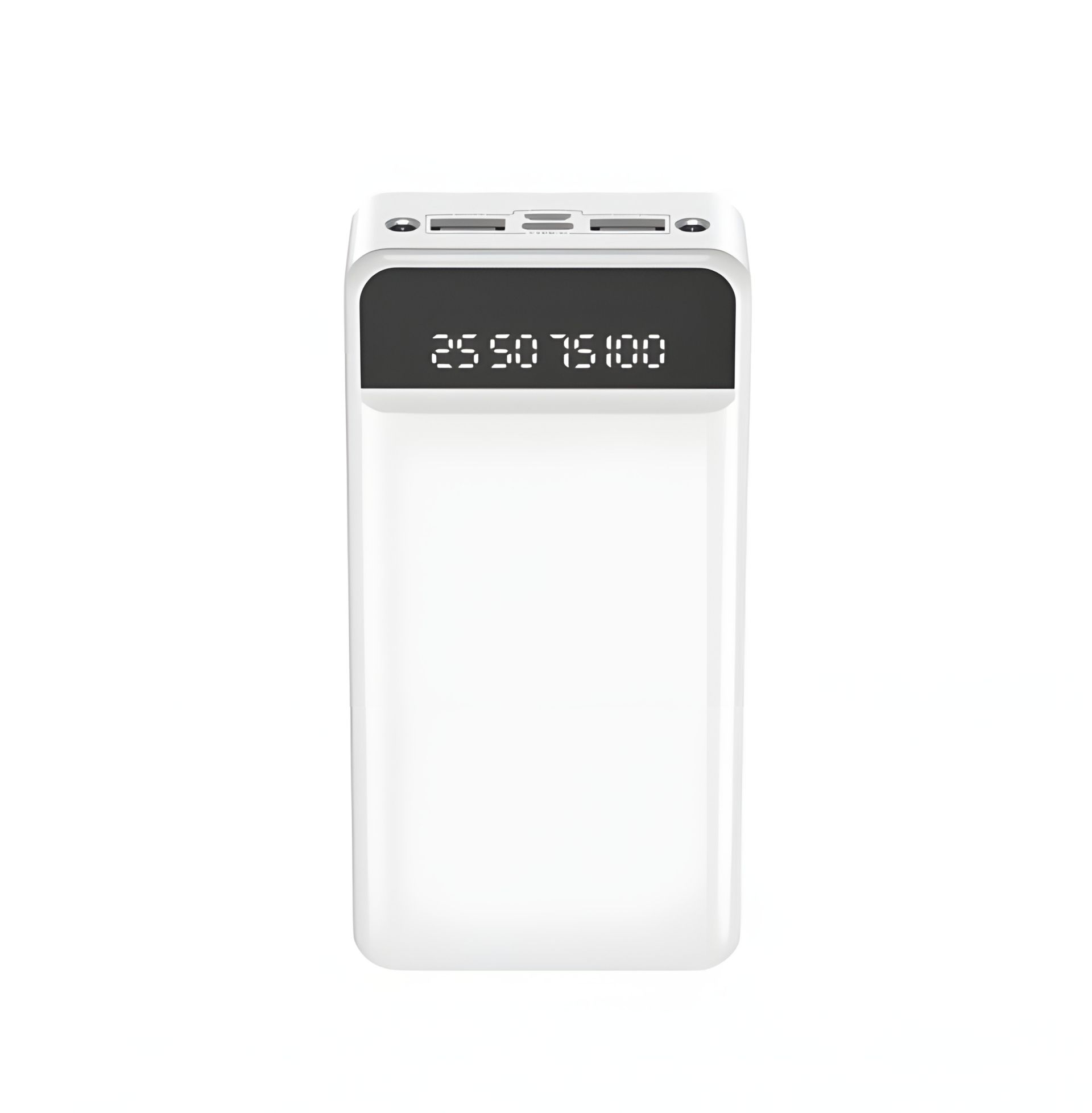 Повербанк XO PR163 + 3 Cable (20000mAh/Out: 2xUSB-A, Type-C 5V/2A/In: micro-USB, Type-C 5V/2A) з LED Дисплеєм та ліхтариком, Білий Повербанк XO PR163 + 3 Cable (20000mAh/Out: 2xUSB-A, Type-C 5V/2A/In: micro-USB, Type-C 5V/2A) з LED Дисплеєм та ліхтариком, Білий