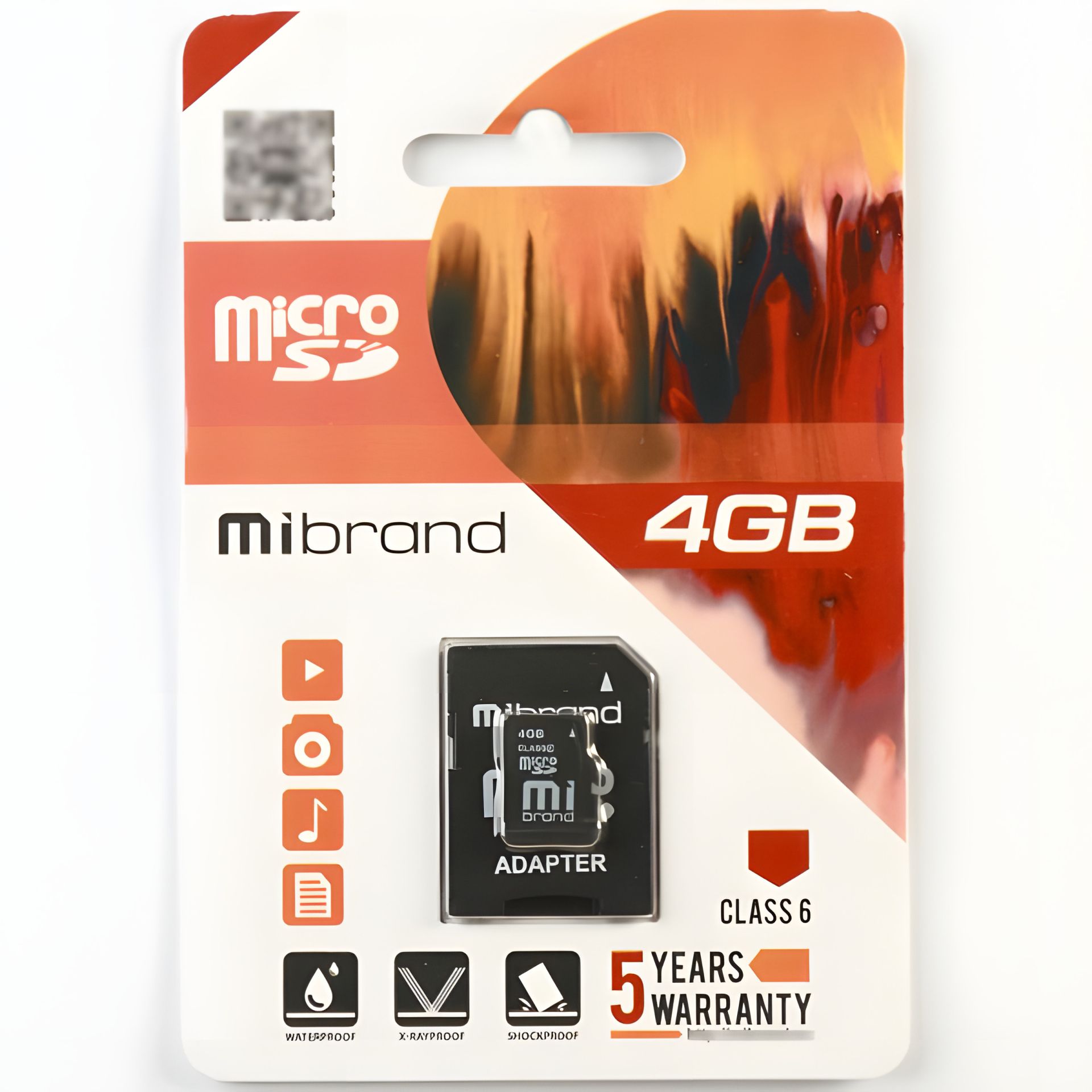 Карта Пам'яті Mibrand microSDHC 4Gb class 6 (adapter SD) Чорний Карта Пам'яті Mibrand microSDHC 4Gb class 6 (adapter SD) Чорний