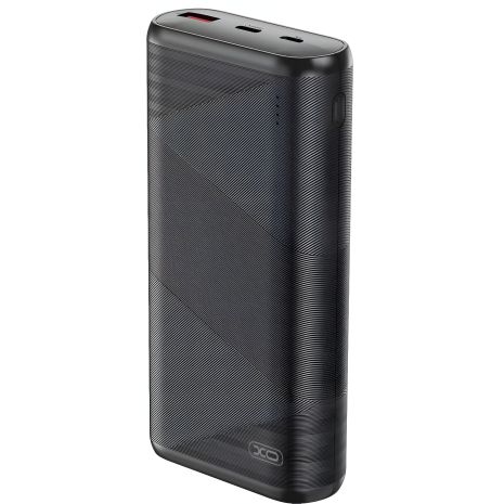 Повербанк XO PR150 (20000mAh / Out: USB-A 18W QC3.0, Type-C PD 20W / In: micro-USB, Type-C 18W ) с LED индикатором, Чёрный