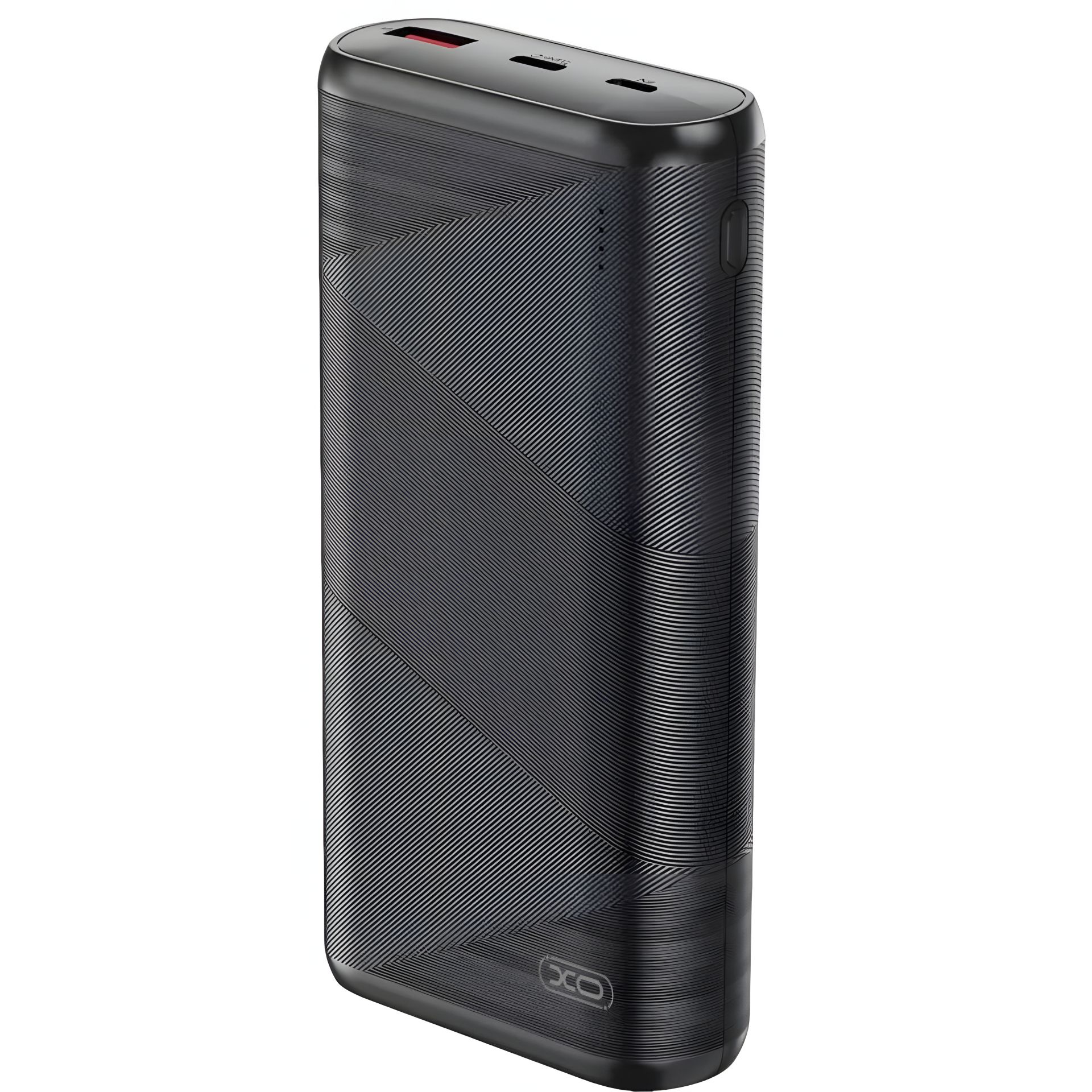 Повербанк XO PR150 (20000mAh/Out: USB-A 18W QC3.0, Type-C PD 20W/In: micro-USB, Type-C 18W) з LED індикатором, Чорний Повербанк XO PR150 (20000mAh/Out: USB-A 18W QC3.0, Type-C PD 20W/In: micro-USB, Type-C 18W) з LED індикатором, Чорний