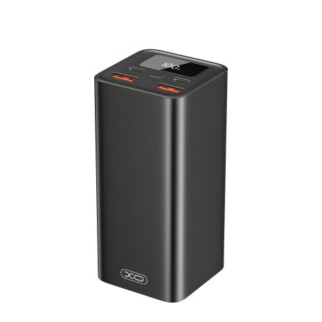 XO PB97 Повербанк (20000mAh / 2xUSB-A 22.5W QC3.0, 2xType-C PD 65W Вихід / Type-C 55W Вхід) з LED Дисплеєм, Чорний