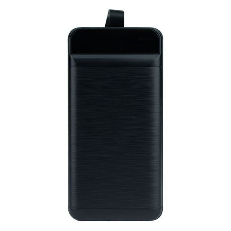 Повербанк XO PR157 (30000mAh/Out: 3xUSB-A 22.5W QC3.0, Type-C PD 20W/In: Lightning, micro-USB, Type-C 18W) з LED Дисплеєм та ліхтариком, Чорний