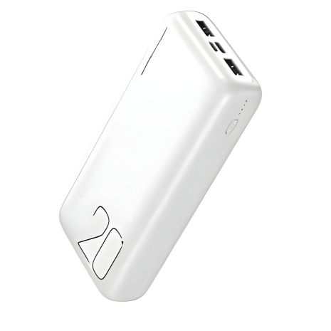Повербанк XO PR183 (20000 mAh / Out: 2USB 5V/2.1A / In: Type-C, micro-USB 5V/2.1A ) с LED индикатором, Белый