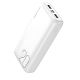 Повербанк XO PR183 (20000 mAh / Out: 2USB 5V/2.1A / In: Type-C, micro-USB 5V/2.1A) з LED індикатором, Білий