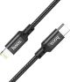 Чёрный USB Hoco X14 Double Speed PD 20W Type-C to Lightning 1m