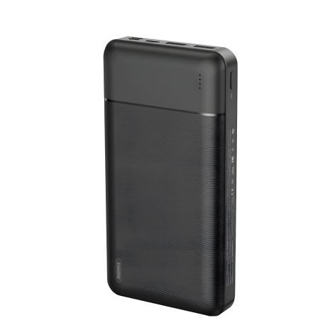Повербанк Remax RPP-166 Lango (20000 mAh/Out: 2USB 5V/2.1A/In: Type-C, micro-USB 5V/2.1A) з LED індикатором, Чорний
