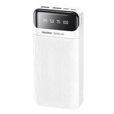 Повербанк Remax RPP-102 Lesu Series (20000 mAh / Out: 4USB 5V/2A / In: micro-USB 5V/2A ) с LED индикатором, Белый