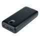Повербанк XO PR185 + 2 Cable (20000mAh/Out: 2USB-A 22.5W QC3.0, Lightning, Type-C PD 20W/In: micro-USB, Type-C 18W) з LED Дисплеєм, Чорний