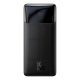 Повербанк Baseus PPDML-K Bipow 15W 30000 mAh Out: 2USB + QC3.0 Type-C: 5V/3A Max 15W/In: Micro 5В/2А (10W), Type-C 5В/3А (15W) з Дисплеєм, Black