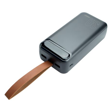 Повербанк Remax Proda PD-P96 Leading series (30000 mAh / Out: 2USB 5V/2A / In: Type-C, micro-USB 5V/2A ) с LED Дисплеем и фонариком, Чёрный