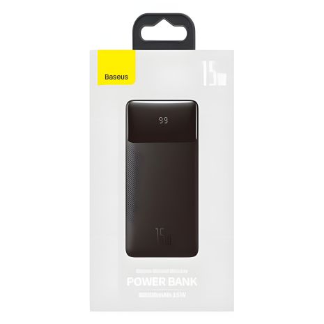 Повербанк Baseus PPDML-I Bipow 15W 10000 mAh Out: 2USB + QC3.0 Type-C: 5V/3A Max 15W / In: Micro 5В/2А (10W), Type-C 5В/3А (15W) с Дисплеем, Black