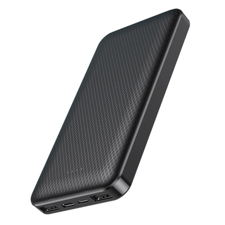 Повербанк Borofone BJ3 Minimalist (10000 mAh/Out: 2USB 5V/2A/In: Type-C, micro-USB 5V/2A) з LED індикатором, Чорний