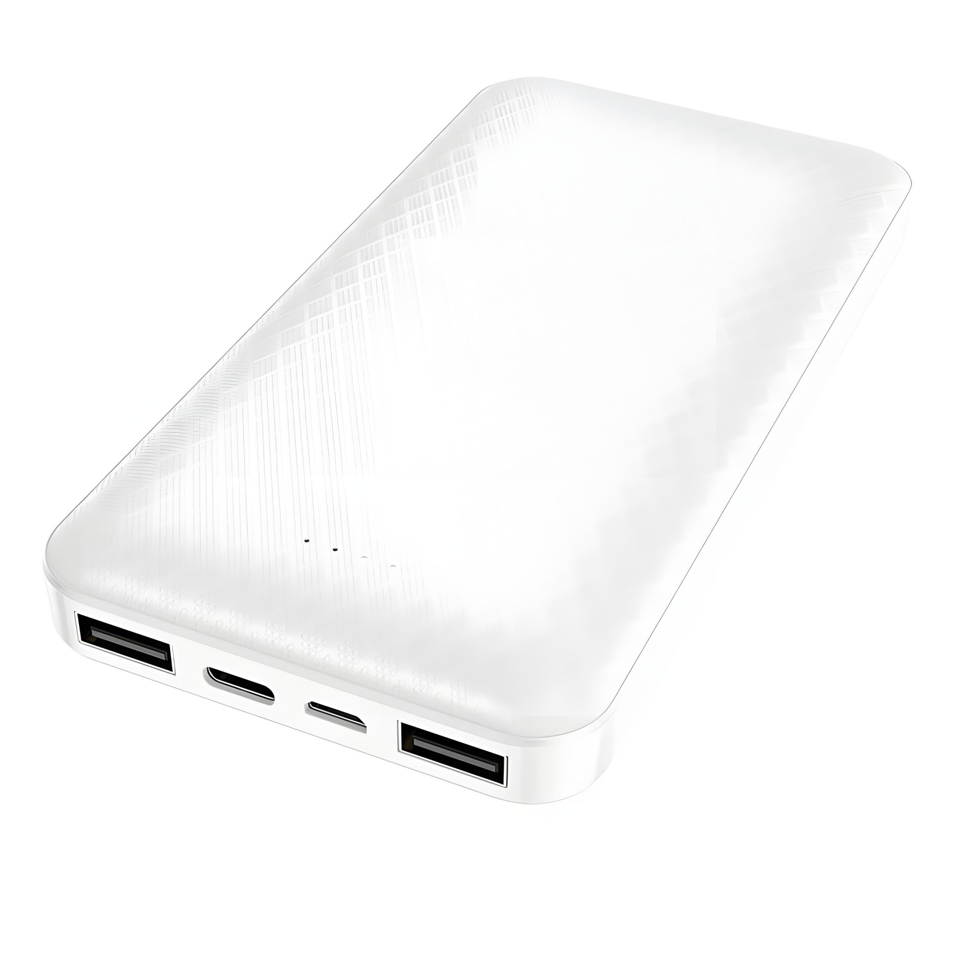 Повербанк Borofone BJ3 Minimalist (10000 mAh 2USB 5Vx2A/In: Type-C, micro-USB 5Vx2A) з LED індикатором, Білий