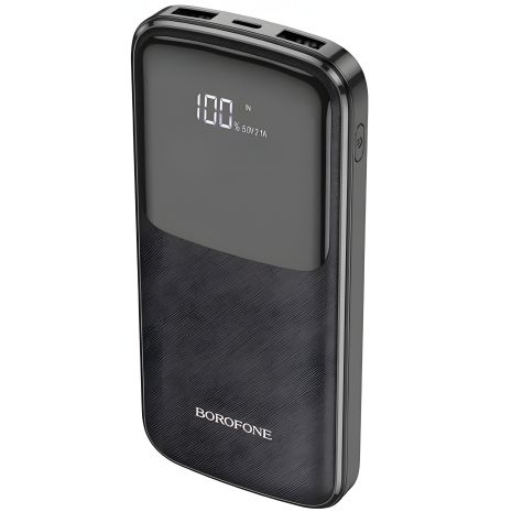 Повербанк Borofone BJ17 Oceanic digital 10000 mAh Micro-USB / Type-C вход и два USB 2A выхода, с LED дисплеем Чёрный Повербанк Borofone BJ17 Oceanic digital 10000 mAh Micro-USB / Type-C вход и два USB 2A выхода, с LED дисплеем Чёрный