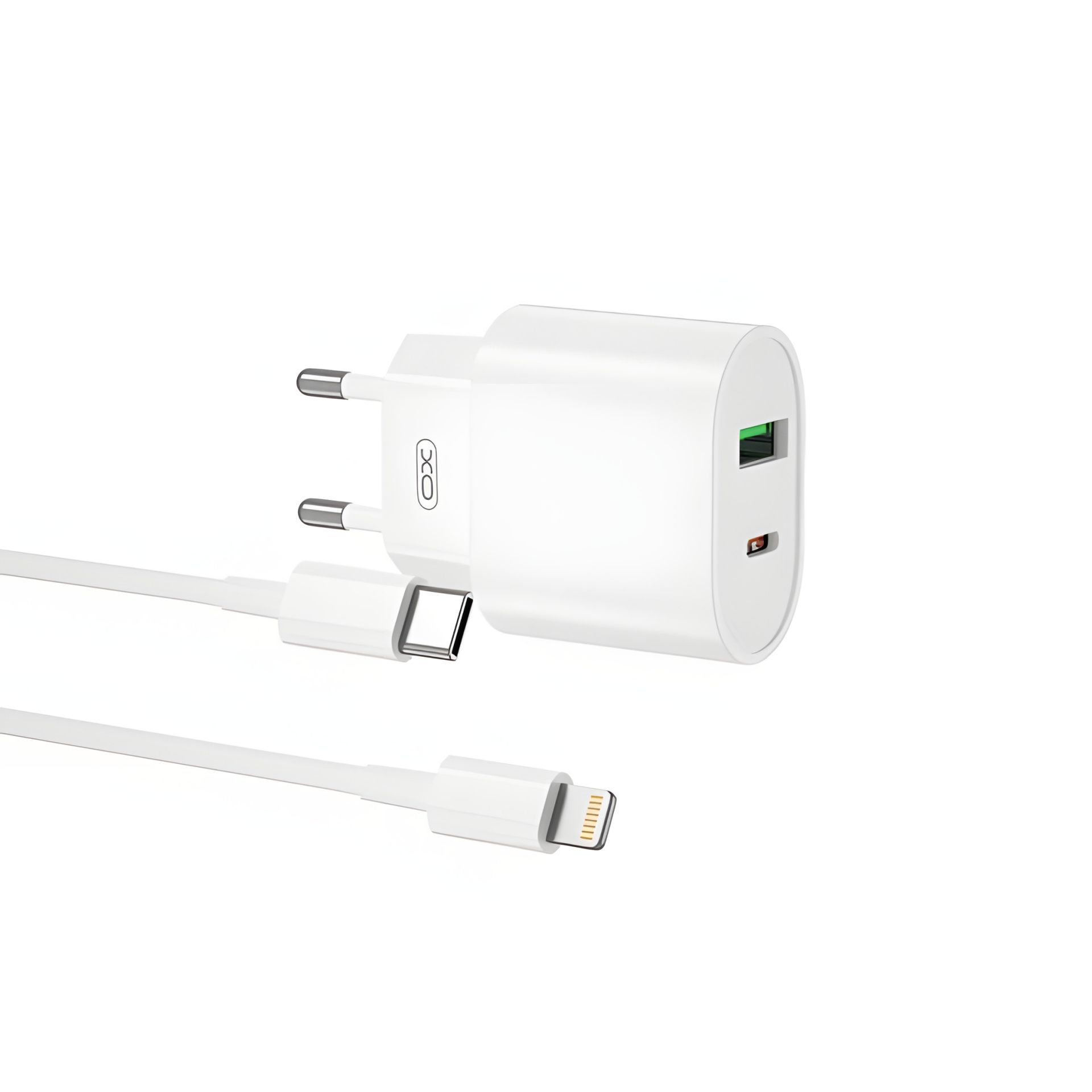 Зарядное устройство XO L81A EU PD20W+QC3.0 Type-C to Lightning 2USB 18W White Зарядное устройство XO L81A EU PD20W+QC3.0 Type-C to Lightning 2USB 18W White