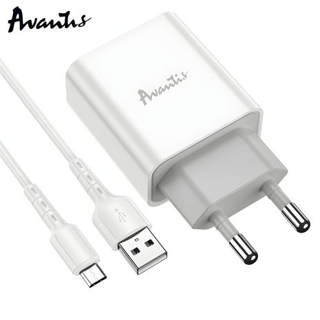 Avantis A825 Білий зарядний пристрій 1USB Micro