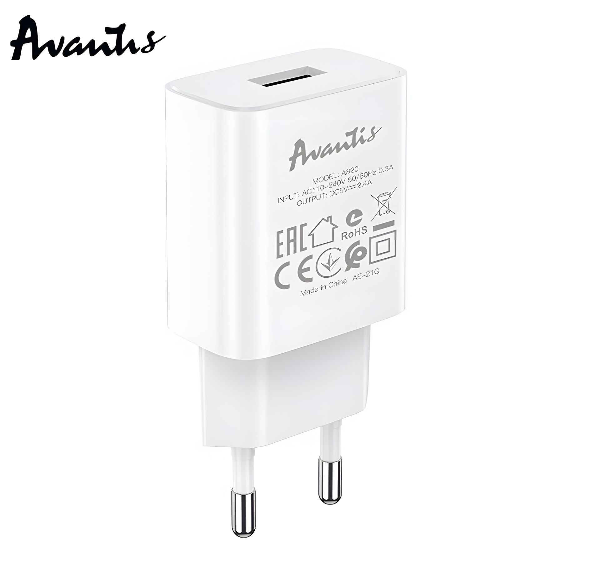 Зарядний пристрій Avantis A820 1USB Type-C White Зарядний пристрій Avantis A820 1USB Type-C White