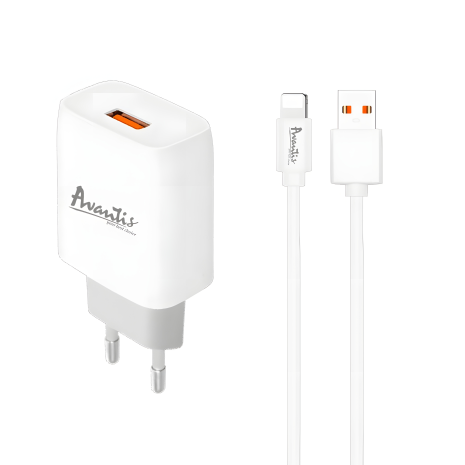Зарядний пристрій Avantis A815 1USB Lightning White