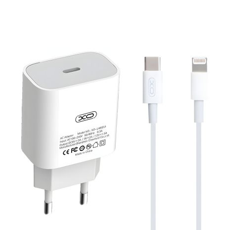 Зарядное устройство XO L40 PD Type-C to Lightning White Зарядное устройство XO L40 PD Type-C to Lightning White