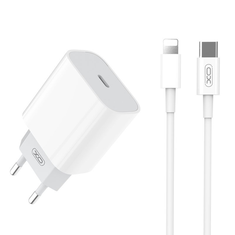 Зарядное устройство XO L77 PD 20W Type-C to Lightning White Зарядное устройство XO L77 PD 20W Type-C to Lightning White