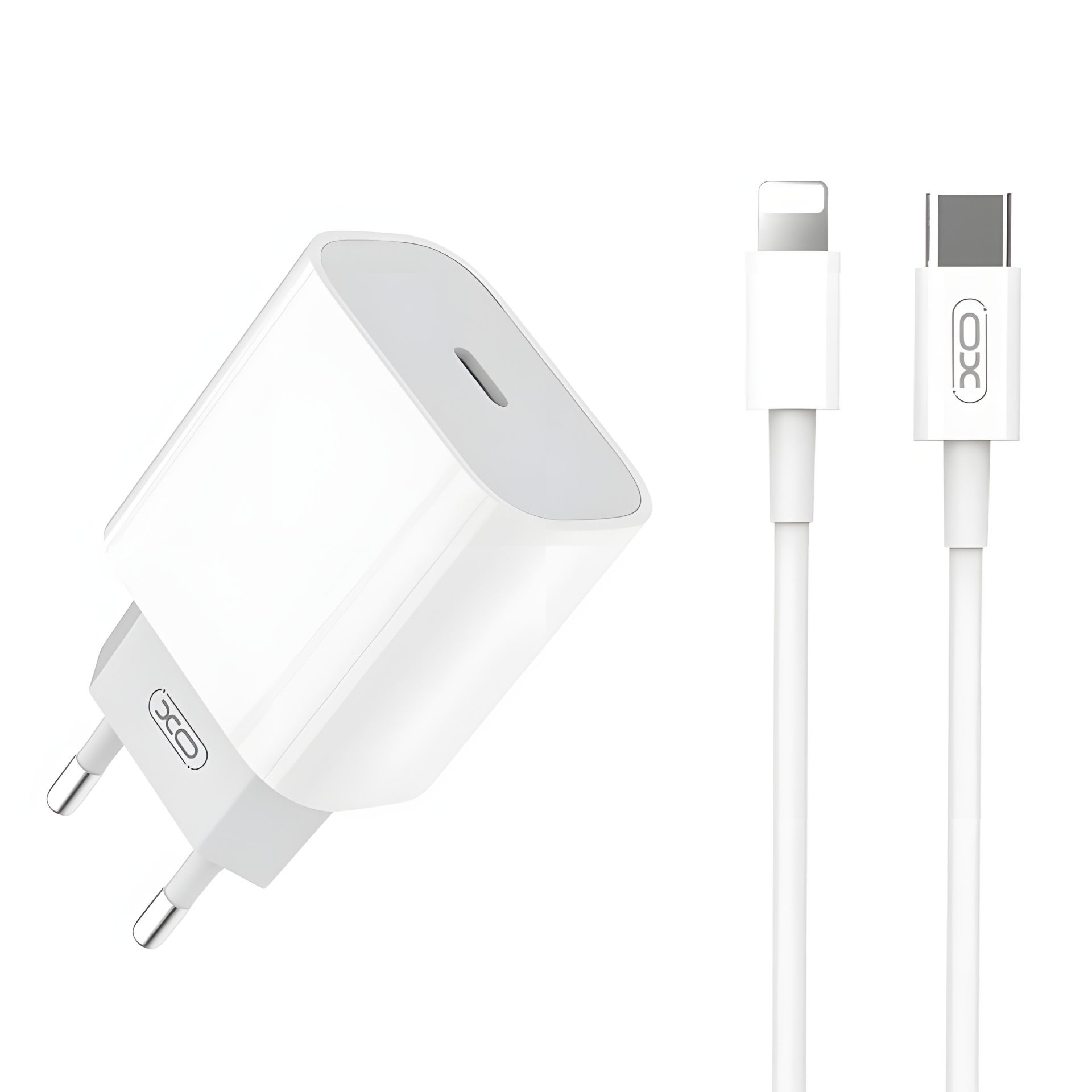 Белое зарядное устройство XO L77 PD 20W с Type-C на Lightning Белое зарядное устройство XO L77 PD 20W с Type-C на Lightning
