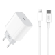Зарядное устройство XO L77 PD 20W Type-C to Lightning White Зарядное устройство XO L77 PD 20W Type-C to Lightning White