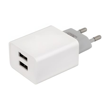 Зарядний пристрій XO L65EU Type-C 2.4A 2USB White