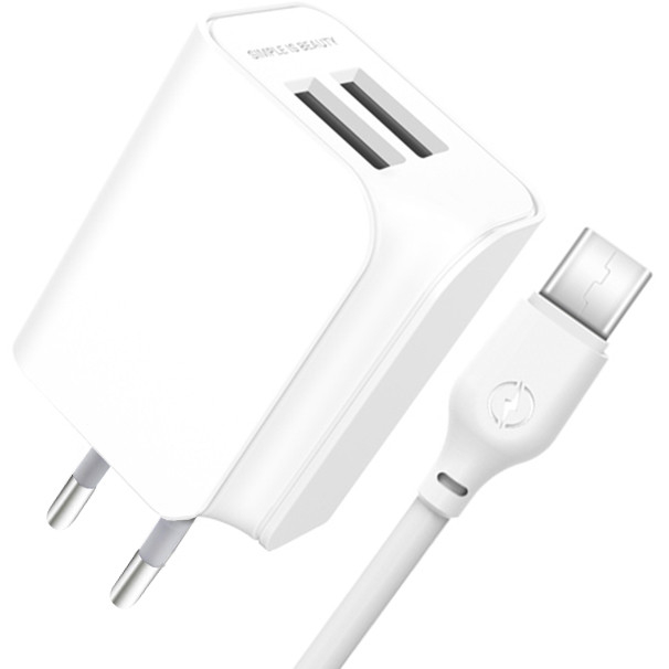 Зарядное устройство XO L35D Micro 2USB 2.1A White Зарядное устройство XO L35D Micro 2USB 2.1A White