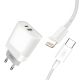XO L64 Type-C to Lightning QC3.0 18W Зарядний пристрій White