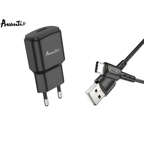 Avantis A480 Чорний зарядний пристрій 1USB Type-C