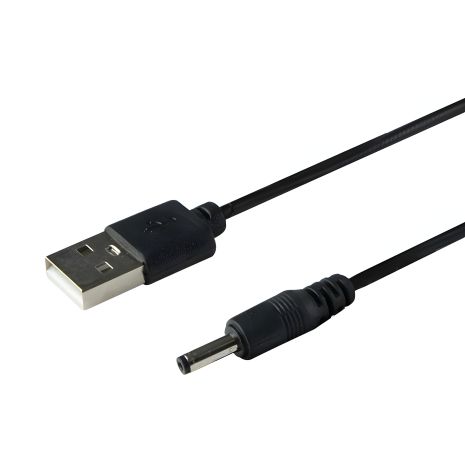 Чорний USB to DC 5v 3.5x1.35 mm Кабель (для роутера та інших пристроїв з USB живленням)