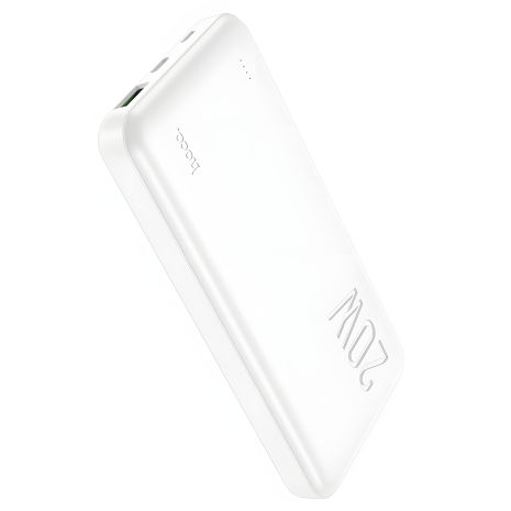 Повербанк Hoco J87 (10000 mAh/Out: USB 18W QC3.0, Type-C 20W PD/In: micro-USB, Type-C 18W) з LED індикатором, Білий