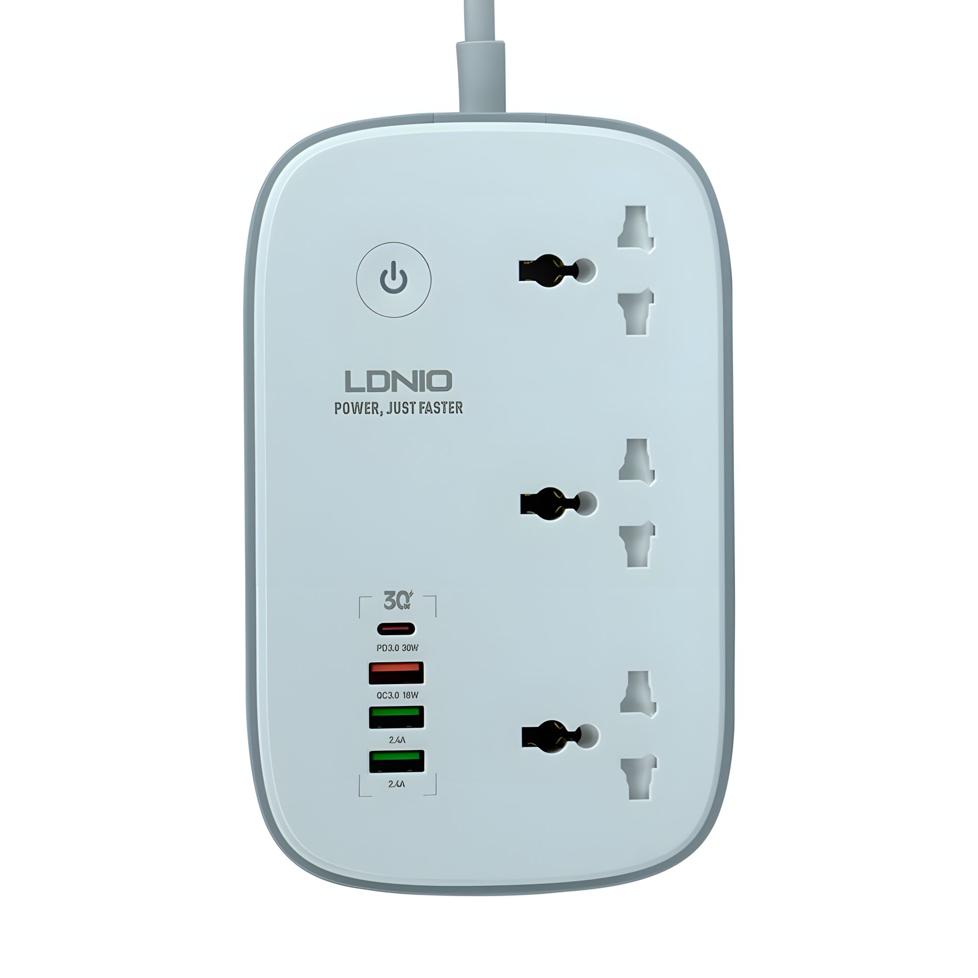 Мережевий подовжувач LDNIO SCW3451 з 3 портами PD, 3 USB, 1 QC 3.0, 1 Type-C, WiFi, білий Мережевий подовжувач LDNIO SCW3451 з 3 портами PD, 3 USB, 1 QC 3.0, 1 Type-C, WiFi, білий