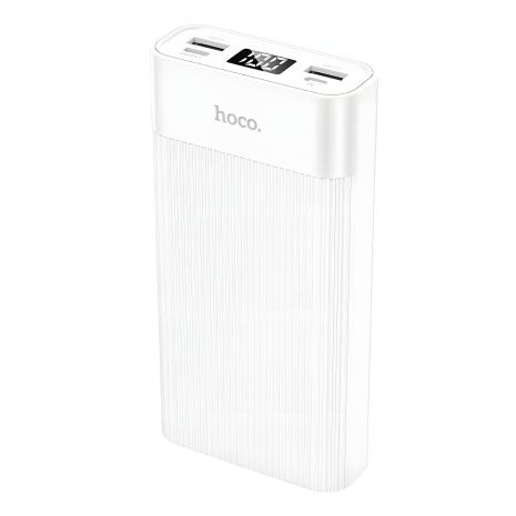 Повербанк Hoco J85 Wellspring (20000mAh / Out: 2xUSB-A / In: micro-USB, Type-C 5V/2A ) с LED Дисплеем, Белый