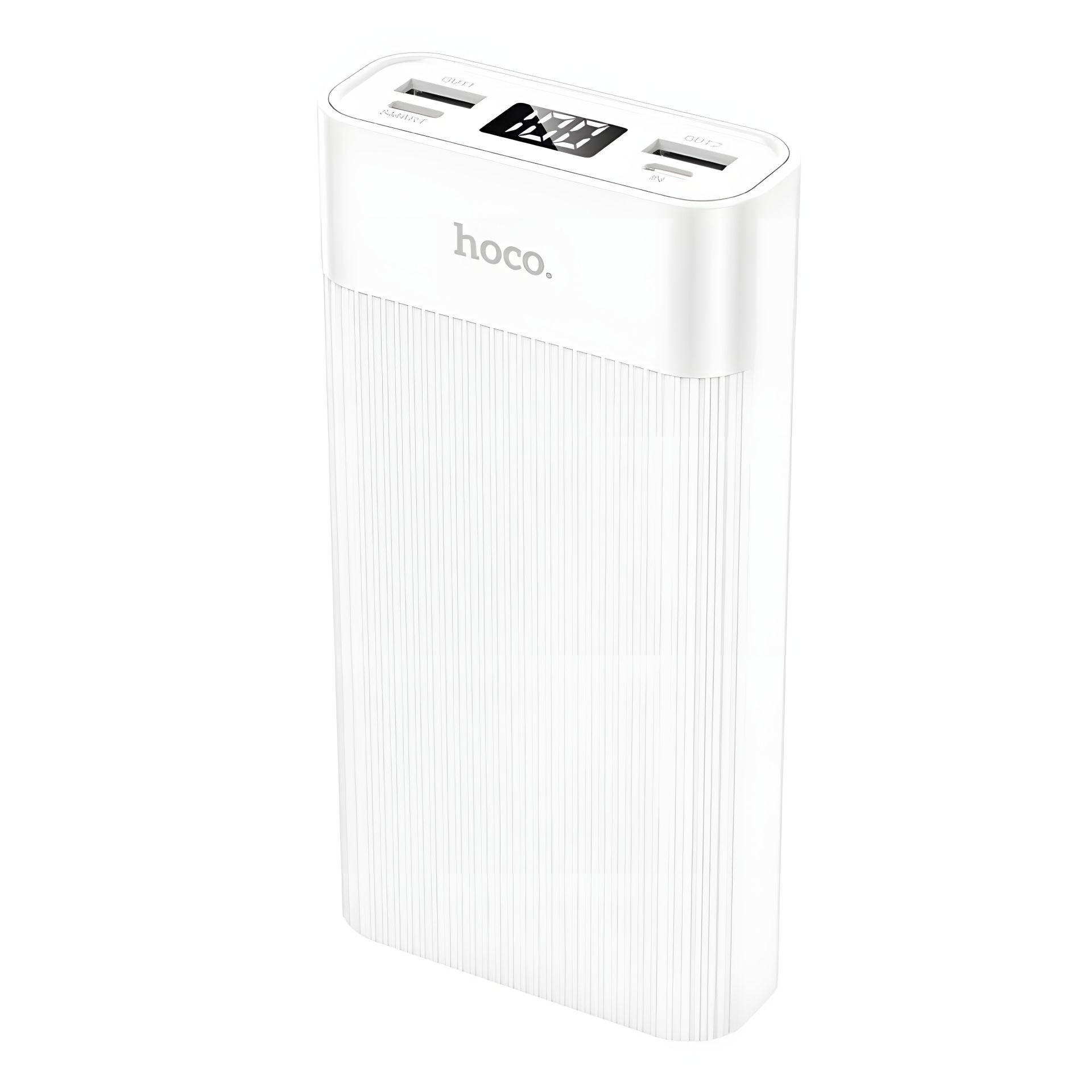 Повербанк Hoco J85 Wellspring (20000mAh / Out: 2xUSB-A / In: micro-USB, Type-C 5V/2A ) с LED Дисплеем, Белый Повербанк Hoco J85 Wellspring (20000mAh / Out: 2xUSB-A / In: micro-USB, Type-C 5V/2A ) с LED Дисплеем, Белый