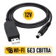 USB кабель 5V на DC 12V 5.5 х 2.1 мм, 0,5А для роутера и др. от Power Bank