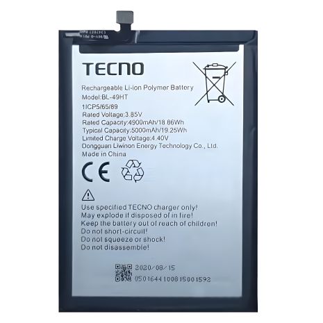 Батарея Tecno BL-49HT Camon 16 SE, 5000 mAh [PRC Original] 12 міс. гарантії