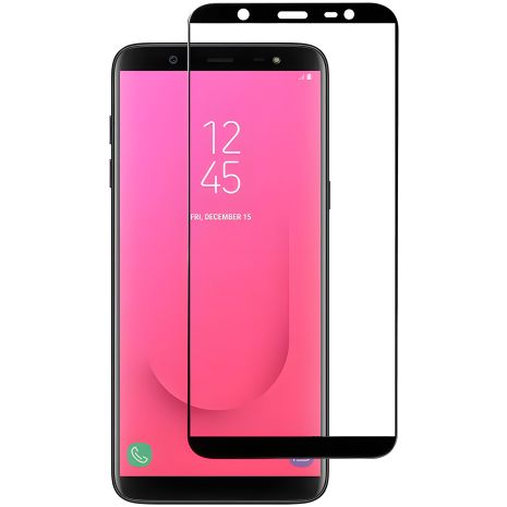 Samsung Galaxy J8 Black Full Screen PowerPlant Захисне скло